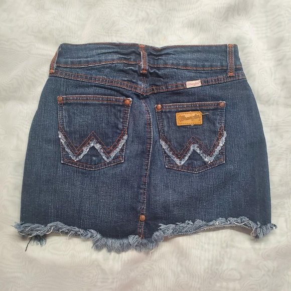 Wrangler Jeans Premium Patch Denim Mini Skirt - Picture 1 of 4
